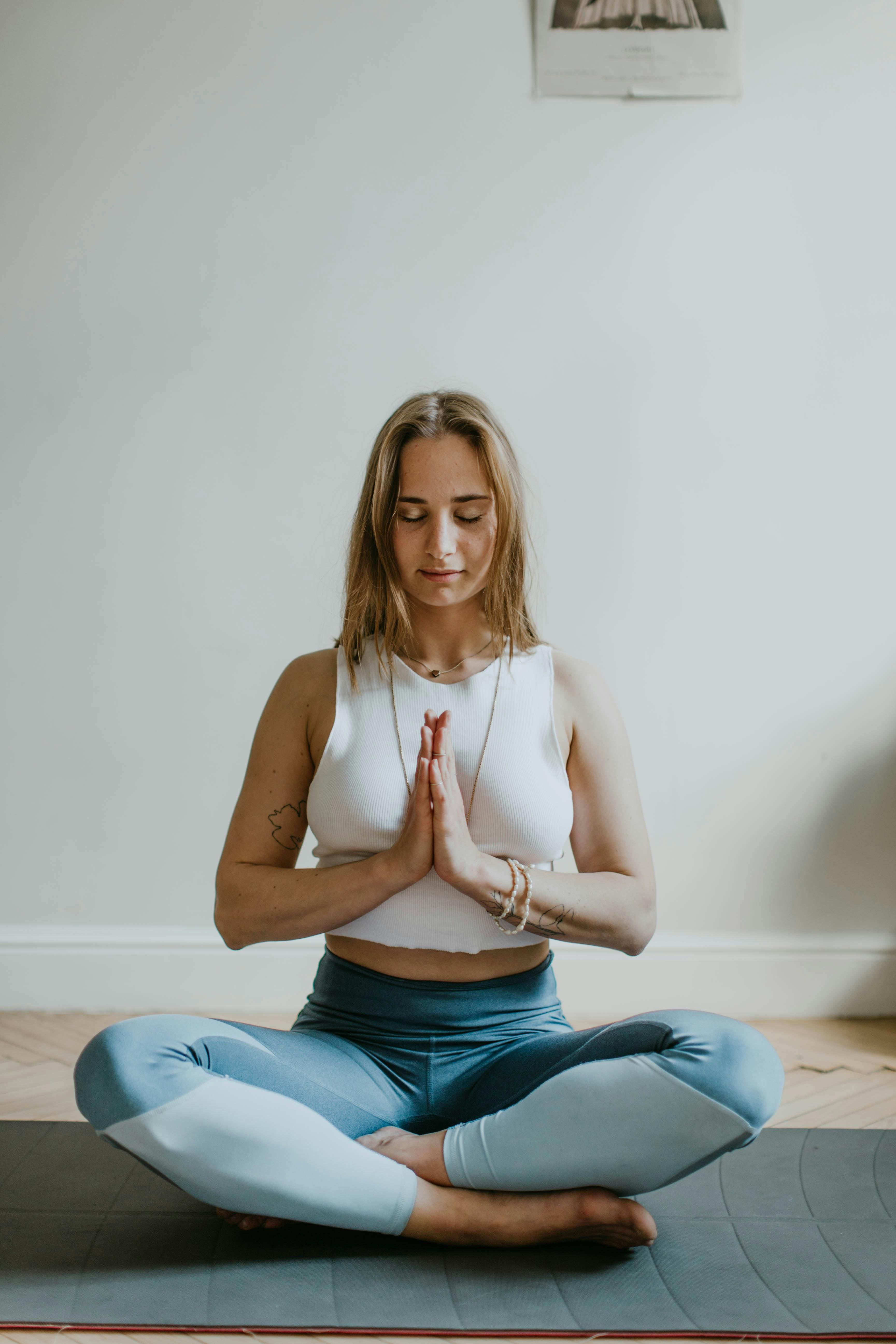 image of a serene community meditation session in a church garden